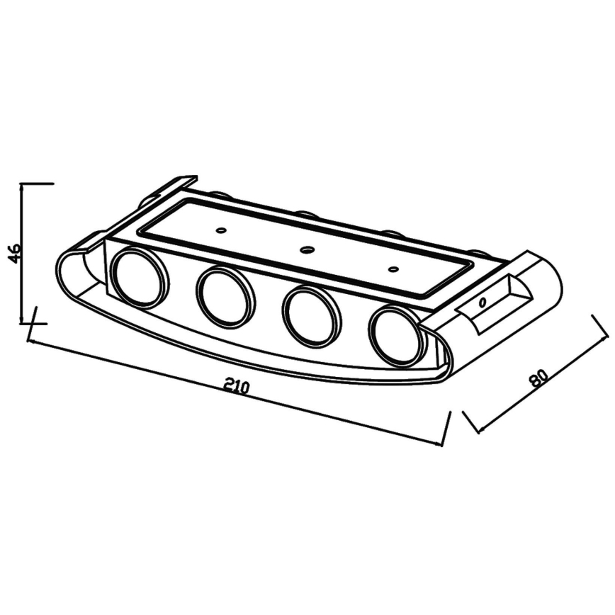 Top Lampada - Applique a LED da esterno RAY B LED/8W/230V IP44 4000K bianco