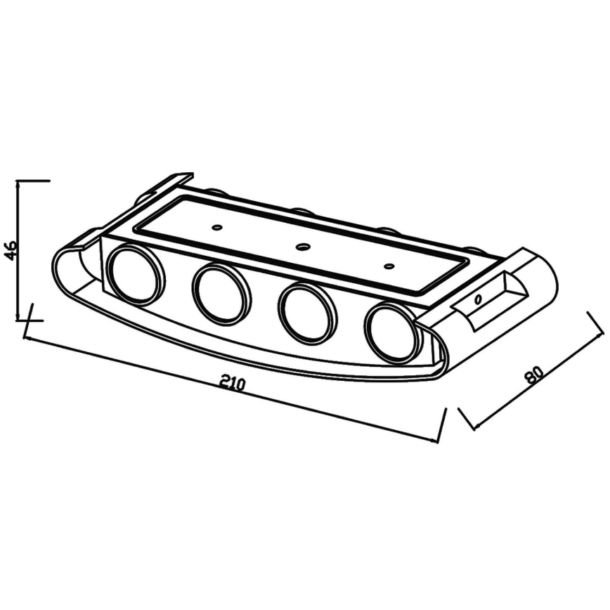 Top Lampada - Applique a LED da esterno LED/8W/230V IP44 4000K nero