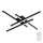 Top Lampada - Lampadario a plafone LED dimmerabile CROSS LED/50W/230V 3000-6500K + telecomando