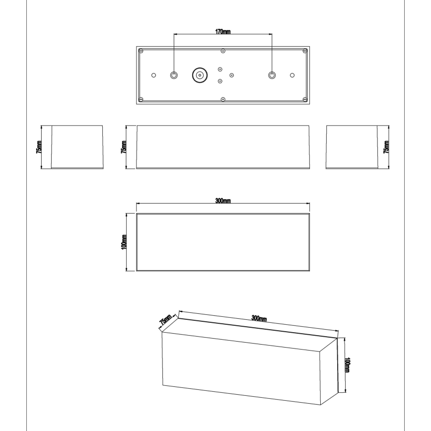 Top Light - Applique a LED da bagno BOXTER LED/12W/230V IP65 4000K