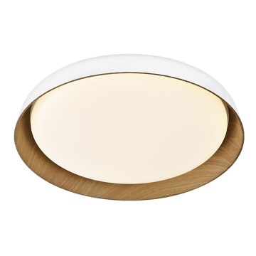 Top Light - Dimmbare LED-Deckenleuchte SATELLITE LED/36W/230V 3000-6500K d 43 cm weiß/braun + Fernbedienung