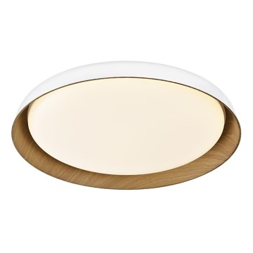 Top Light - Dimmbare LED-Deckenleuchte SATELLITE LED/48W/230V 3000-6500K d 53 cm weiß/braun + Fernbedienung