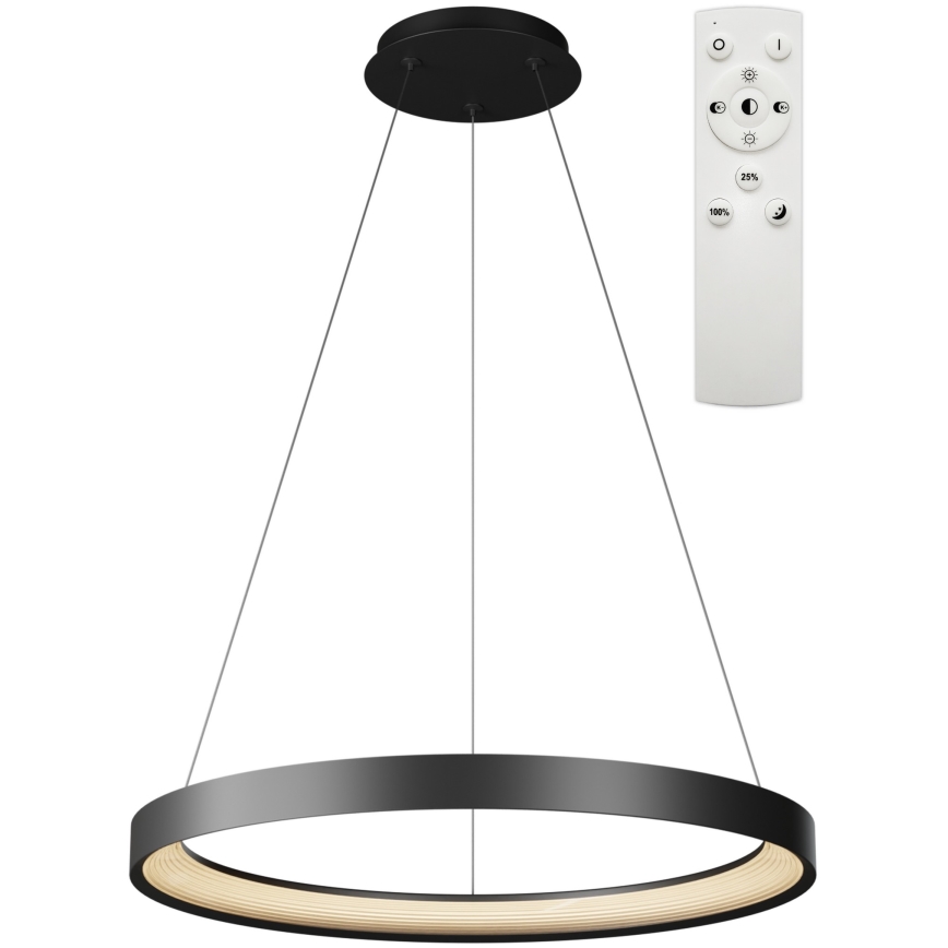 Top Light - Dimmbare LED-Hängeleuchte ORBIT LED/40W/230V 3000-6500K d 50 cm schwarz + Fernbedienung