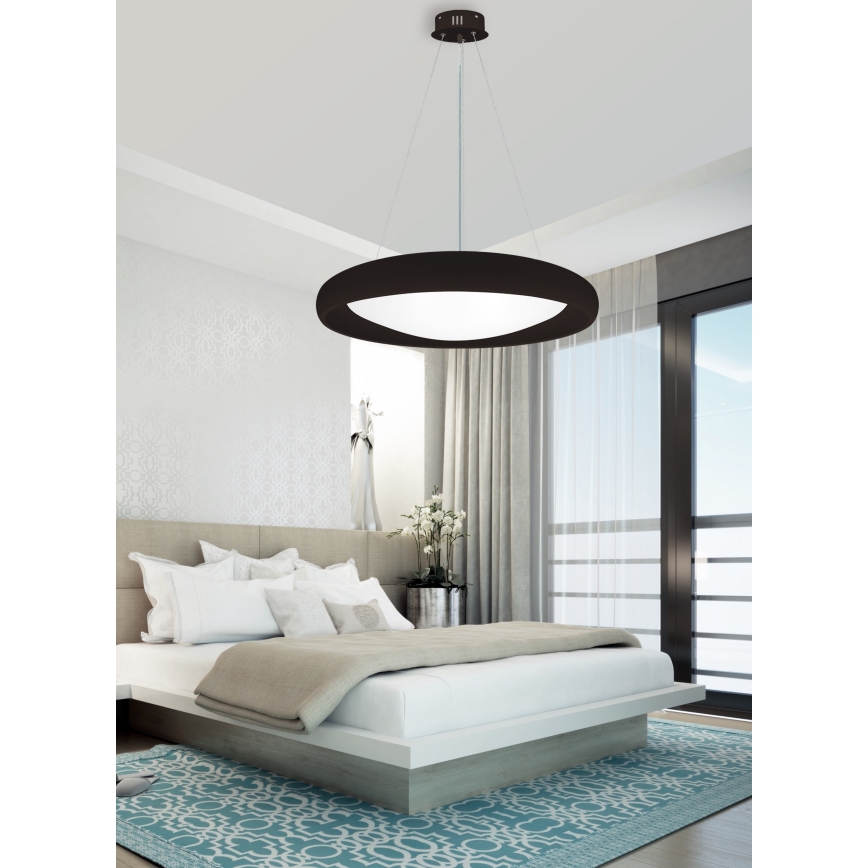 Top Light - Dimmbare LED-Hängeleuchte SALERNO LED/60W/230V 3000-6500K d 60 cm schwarz + Fernbedienung