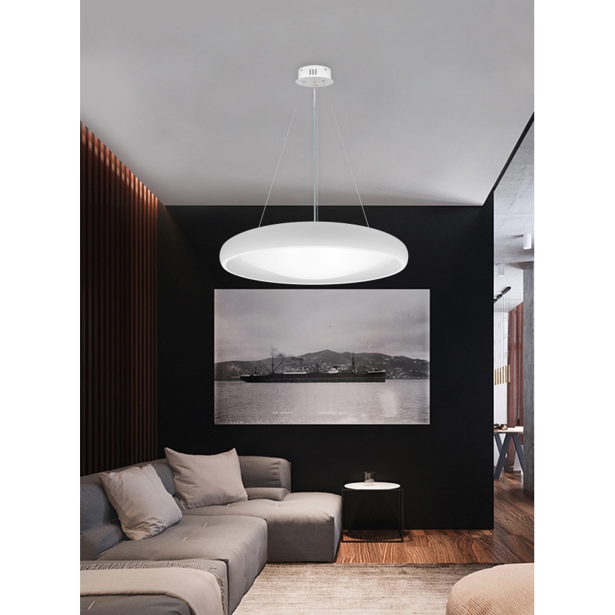 Top Light - Dimmbare LED-Hängeleuchte SALERNO LED/60W/230V 3000-6500K d 60 cm weiß + Fernbedienung