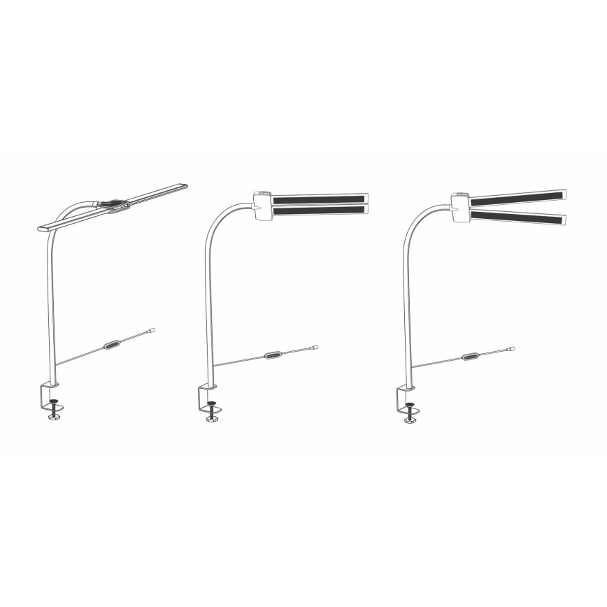 Top Light - Lampada da scrivania dimmerabile a LED con morsetto LYRA LED/18W/230V 3000-6500K nera