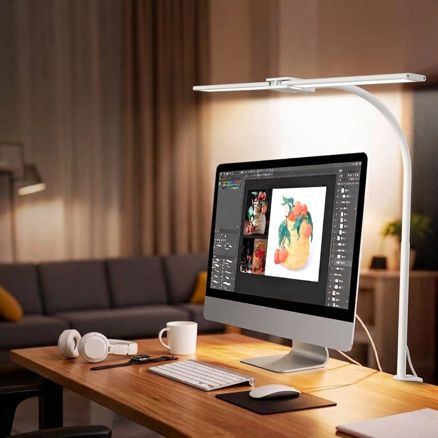 Top Light - Lampada da tavolo dimmerabile LED con clip LYRA LED/18W/230V 3000-6500K bianca