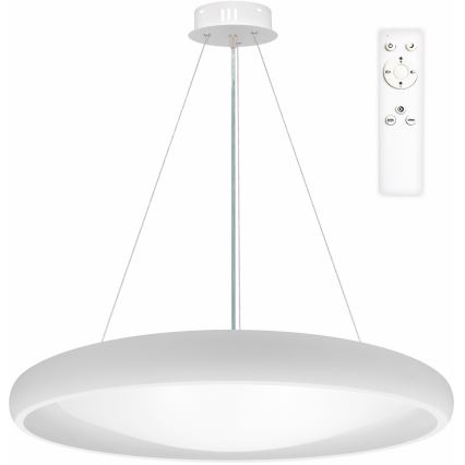 Top Light - Lampadario a sospensione con filo LED dimmerabile SALERNO LED/60W/230V 3000-6500K diametro 60 cm bianco + telecomando