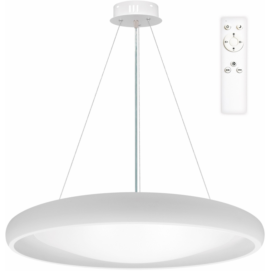 Top Light - Lampadario a sospensione con filo LED dimmerabile SALERNO LED/60W/230V 3000-6500K diametro 60 cm bianco + telecomando
