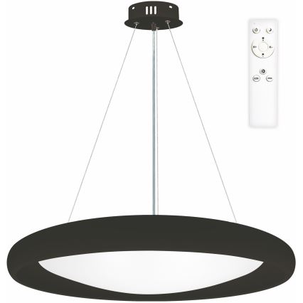 Top Light - Lampadario a sospensione con filo LED dimmerabile SALERNO LED/60W/230V 3000-6500K diametro 60 cm nero + telecomando