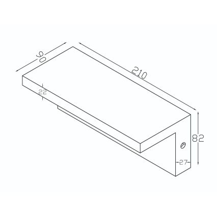 Top Light - Applique da esterno LED ELON LED/10W/230V 3000/4000/6000K IP54 nero