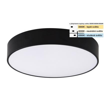 Top Light - LED-Deckenleuchte für Badezimmer PETAL LED/24W/230V IP44 3000/4000/6500K d 35 cm schwarz