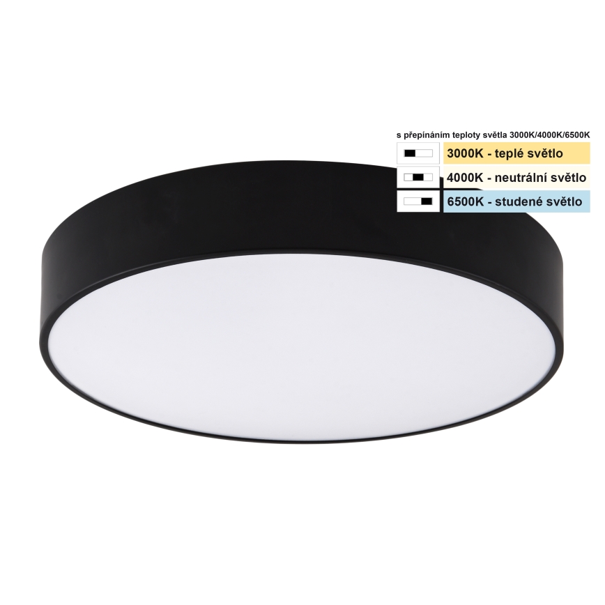 Top Light - LED-Deckenleuchte für Badezimmer PETAL LED/24W/230V IP44 3000/4000/6500K d 35 cm schwarz