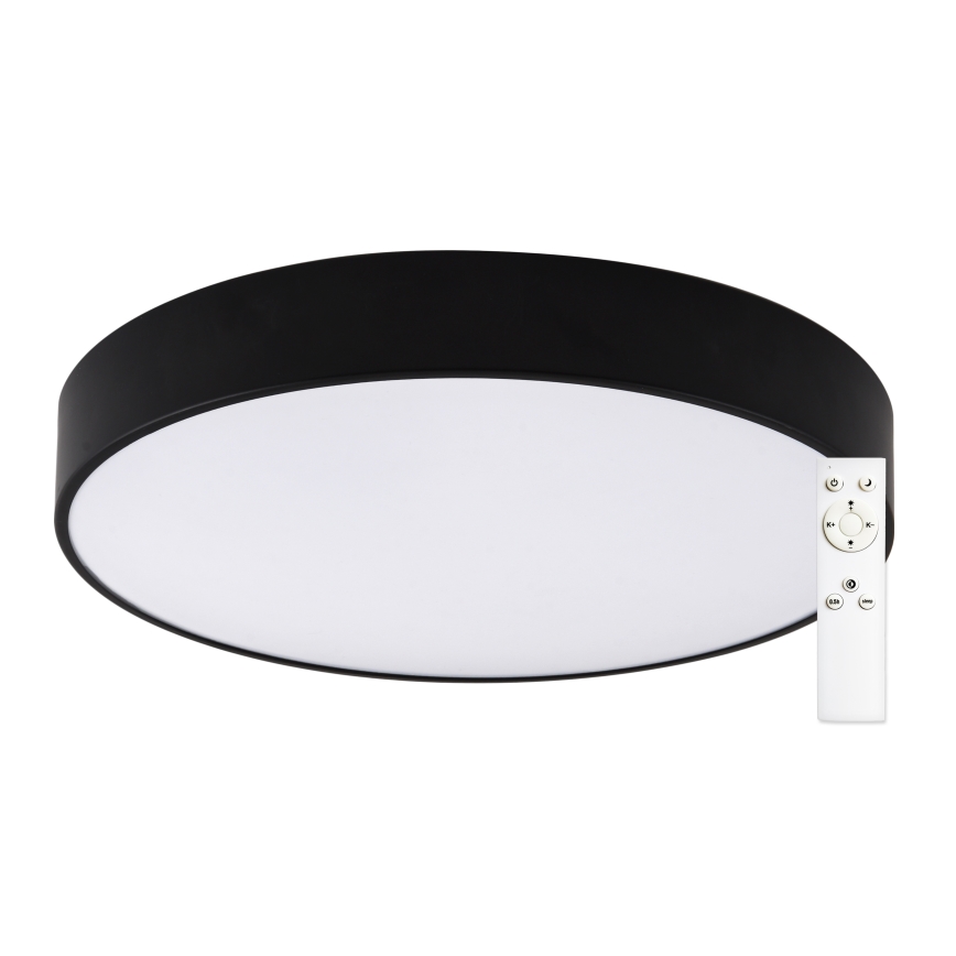 Top Light - Dimmbare LED-Deckenleuchte für Badezimmer PETAL LED/48W/230V IP44 3000-6500K d 48 cm schwarz + Fernbedienung