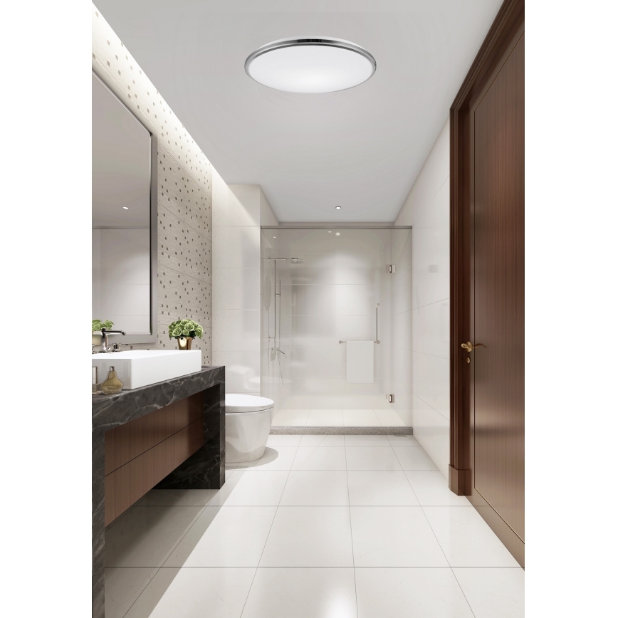 Top Light - LED-Deckenleuchte für Badezimmer SILVER LED/18W/230V IP44 3000/4000/6500K d 34 cm glänzendes Chrom