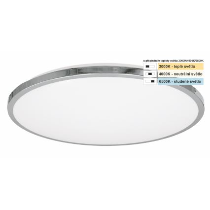 Top Light - LED-Deckenleuchte für Badezimmer SILVER LED/18W/230V IP44 3000/4000/6500K d 34 cm glänzendes Chrom