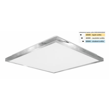 Top Light - LED-Deckenleuchte für Badezimmer SILVER LED/24W/230V IP44 3000/4000/6500K 38x38 cm matt Chrom