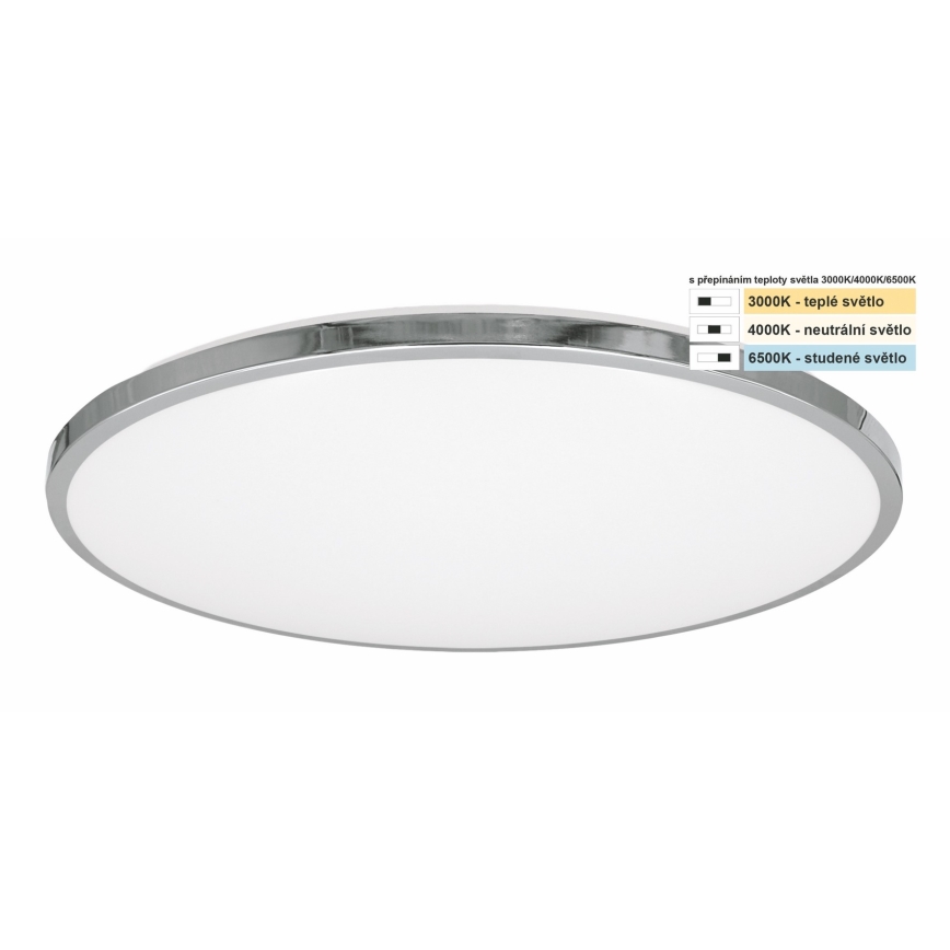 Top Light - LED-Deckenleuchte für Badezimmer SILVER LED/24W/230V IP44 3000/4000/6500K d 39 cm glänzendes Chrom