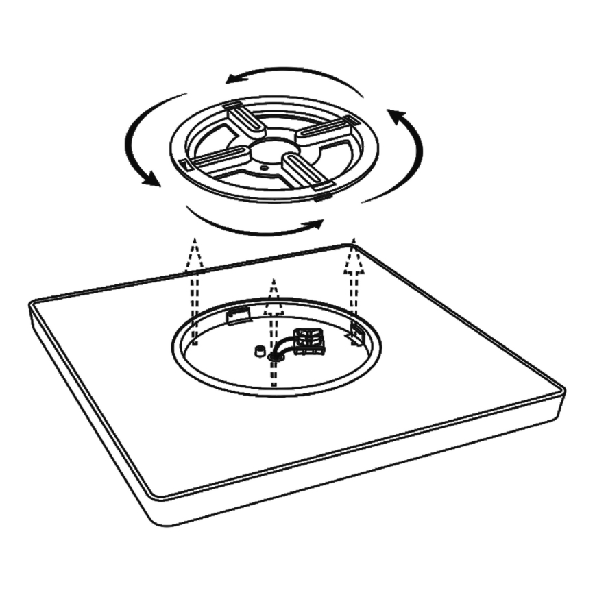 Top Light - Dimmbare LED-Deckenleuchte REVIT LED/36W/230V 3000-6500K 40x40 cm weiß + Fernbedienung