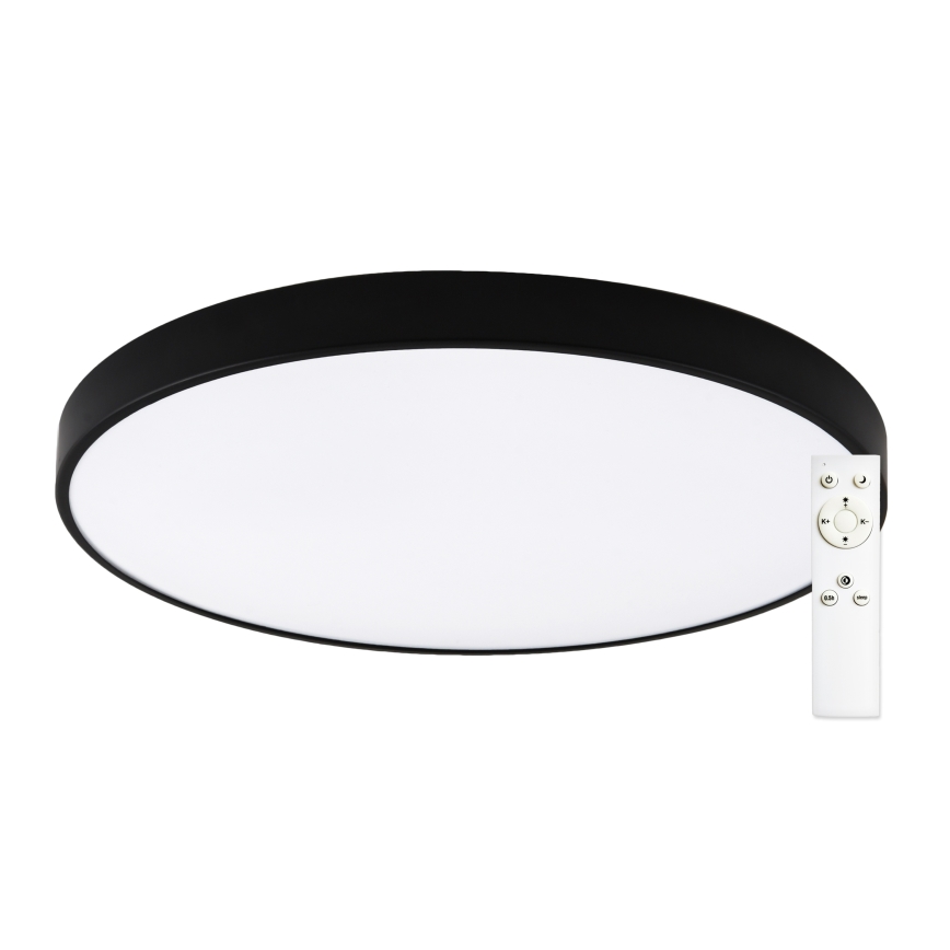 Top Light - Plafonnier LED dimmable pour salle de bains PETAL LED/60W/230V 3000-6500K IP44 Ø 59 cm noir + télécommande