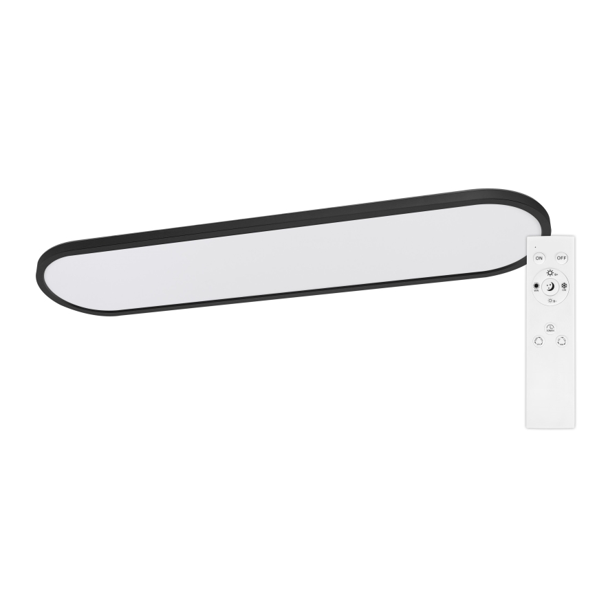 Top Light - LED dimmerabile plafoniera/sospensione da soffitto OVAL LED/36W/230V 3000-6500K nera + telecomando