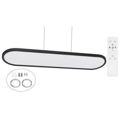 Top Light - LED dimmerabile plafoniera/sospensione da soffitto OVAL LED/36W/230V 3000-6500K nera + telecomando