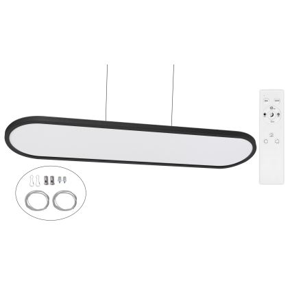 Top Light - LED dimmable luminaire de plafond à montage en surface/suspension OVAL LED/36W/230V 3000-6500K noir + télécommande