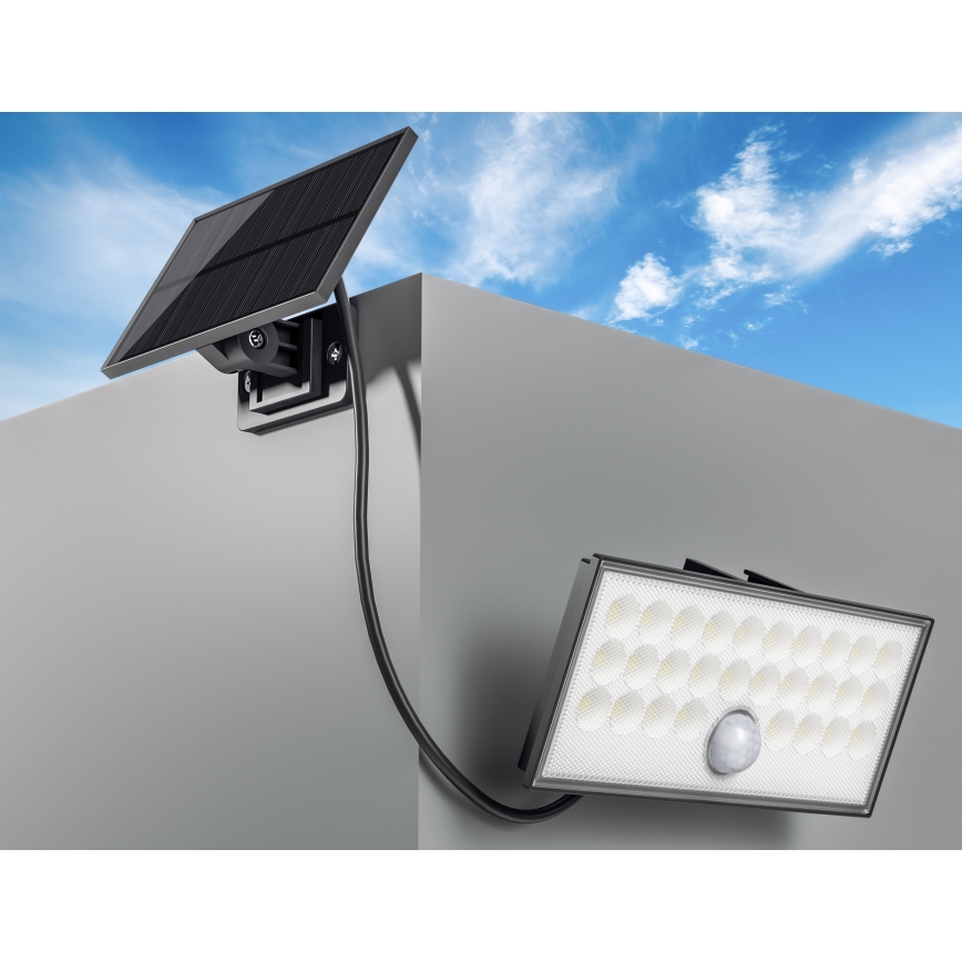Top Light - LED-Solarwandstrahler mit Sensor HELEON VARIO LED/8W/3,7V IP65 4000K 2200 mAh + Fernbedienung