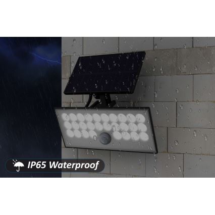 Top Light - LED-Solarwandstrahler mit Sensor HELEON VARIO LED/8W/3,7V IP65 4000K 2200 mAh + Fernbedienung