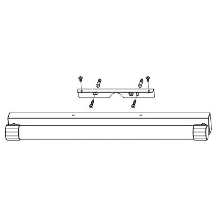 Top Light - LED-Spiegelleuchte für Badezimmer TURIA LED/12W/230V 3000/4000/6500K IP44 60 cm schwarz