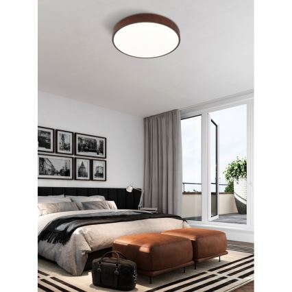 Top Light Metal 40CO RC - Plafonnier à intensité variable LED/51W/230V marron + Télécommande