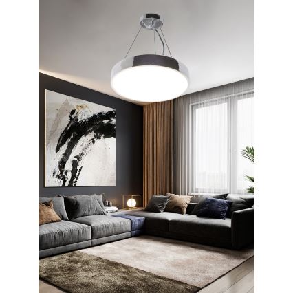 Top Light Métal 40CRZ RC - Suspension filaire à intensité variable METAL LED/51W/230V chrome brillant + télécommande