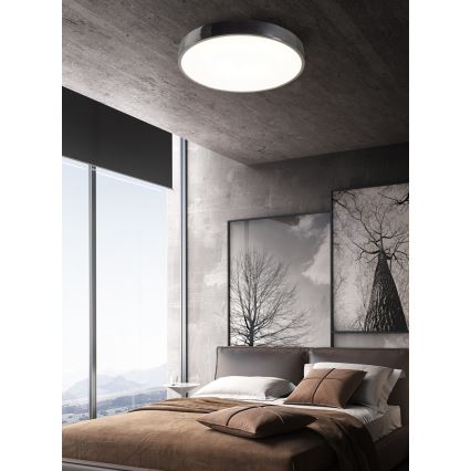 Top Light Metall 40CR FB - Dimmbare LED-Deckenleuchte METAL LED/51W/230V glänzendes Chrom + Fernbedienung