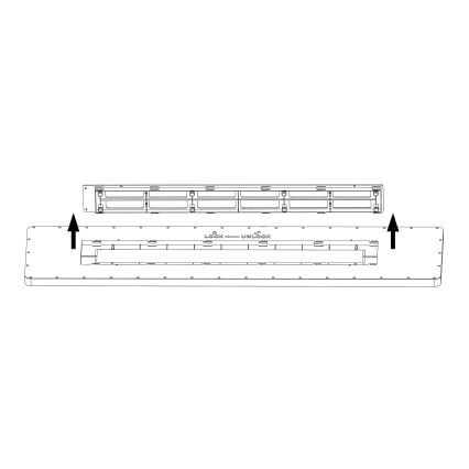 Top Light - Panneau en saillie à intensité variable REVIT LED/70W/230V 3000-6500K 120x30 cm blanc + télécommande