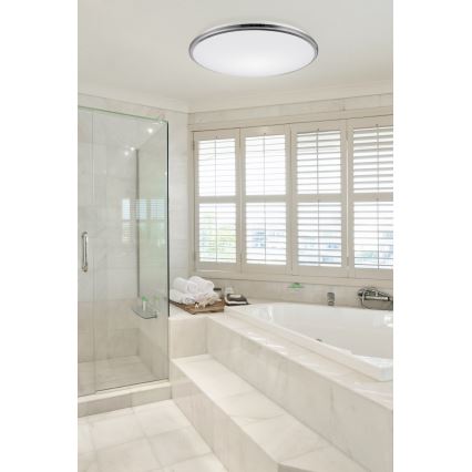 Top Light - Plafoniera LED da bagno SILVER LED/24W/230V IP44 3000/4000/6500K diametro 39 cm cromo lucido