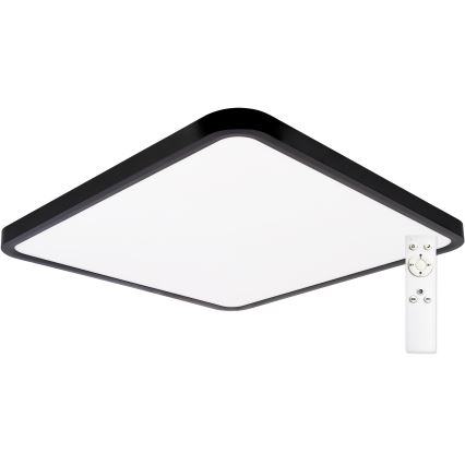 Top Light - Plafoniera LED dimmerabile REVIT LED/50W/230V 3000-6500K 50x50 cm nero + telecomando