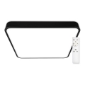 Top Light - Plafonnier à intensité variable LED LED/60W/230V carré noir + télécommande