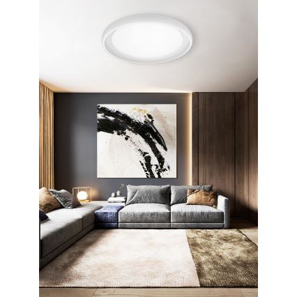 Top Light - Plafonnier à intensité variable SALERNO LED/60W/230V 3000-6500K d. 60 cm blanc + télécommande