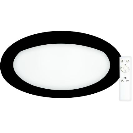 Top Light - Plafonnier à intensité variable SALERNO LED/60W/230V 3000-6500K d. 60 cm noir + télécommande