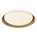Top Light - Plafonnier à intensité variable SATELLITE LED/48W/230V 3000-6500K d. 53 cm blanc/marron + télécommande