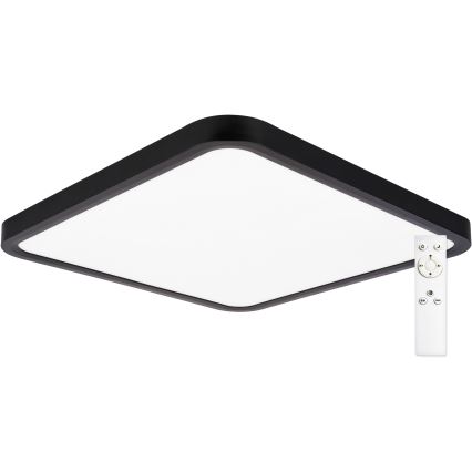 Top Light - Plafonnier REVIT LED/36W/230V 3000-6500K 40x40 cm noir + télécommande