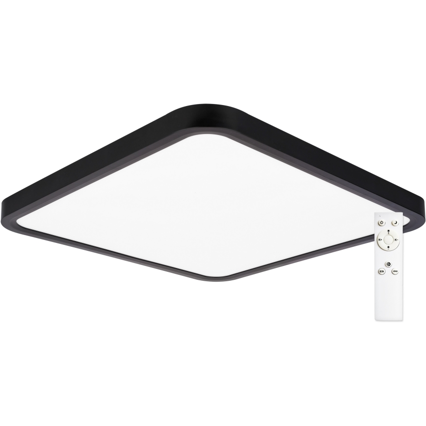Top Light - Plafonnier REVIT LED/36W/230V 3000-6500K 40x40 cm noir + télécommande