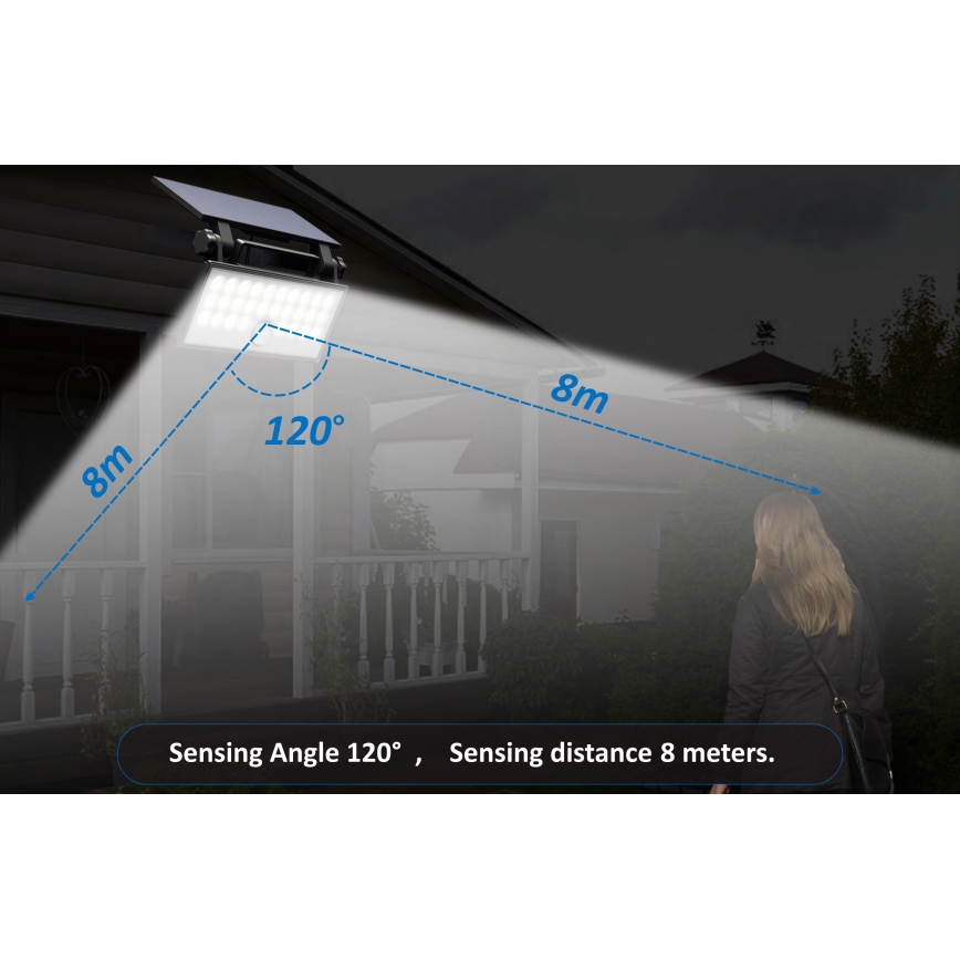 Top Light - Proiettore solare da parete a LED HELEON PRO LED/8W/3,7V IP65 4000K