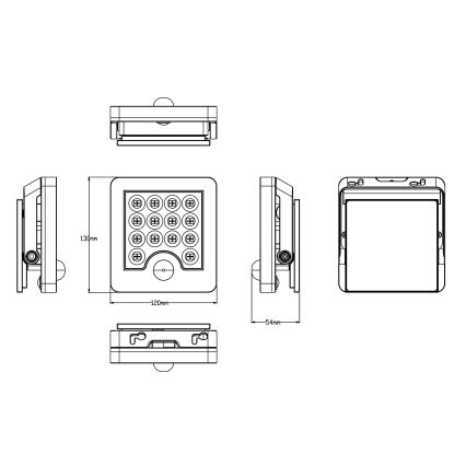 Top Light - Projecteur mural solaire avec détecteur HELEON S LED/5W/3,7V IP65 4000K 1800 mAh