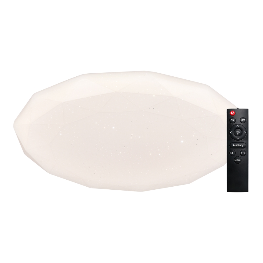 Top Light - Plafonnier LED dimmable pour salle de bains SPARKLE LED/60W/230V 3000-6500K IP44 Ø 49 cm blanc + télécommande