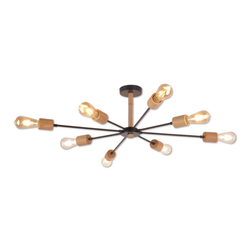 Top Light Star 8 - Deckenleuchte an Stange STAR 8xE27/40W/230V Kiefer