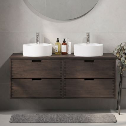 Top per lavabo FOREST 120 cm marrone/rovere