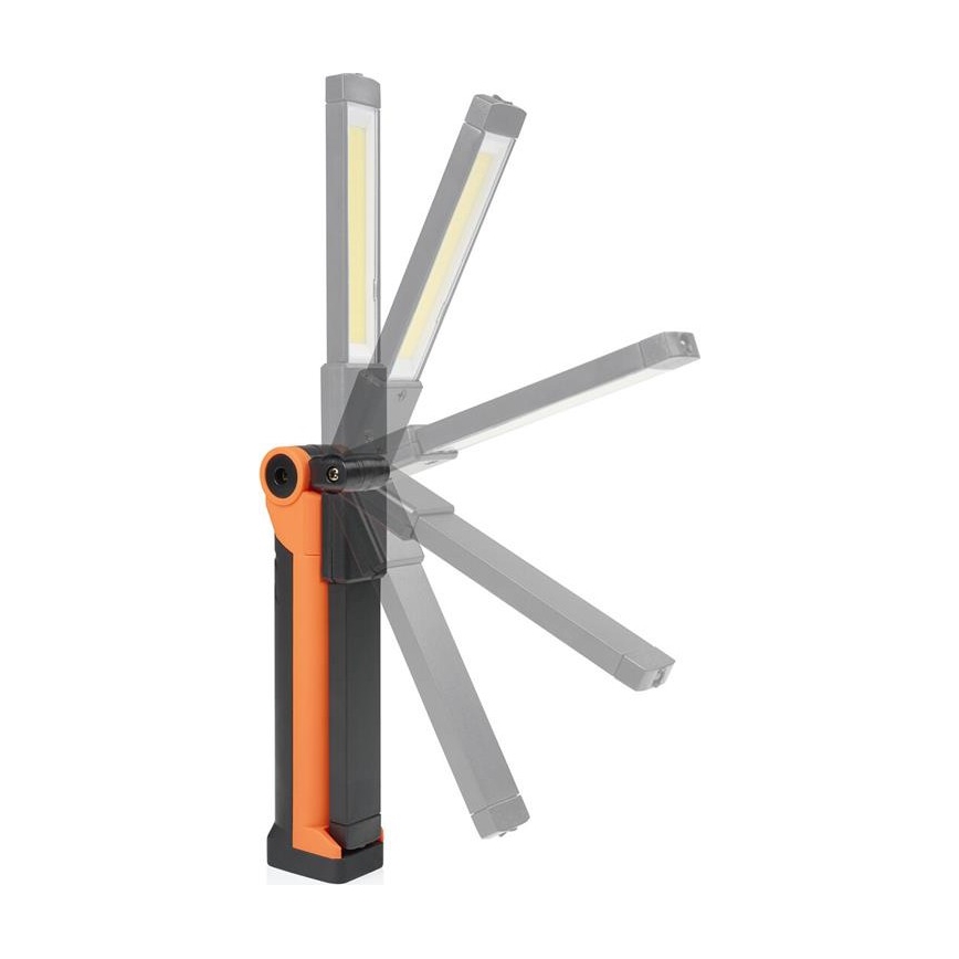 Torcia da lavoro ricaricabile a LED dimmerabile LED/3W/5V 6500K 2000 mAh arancione/nero