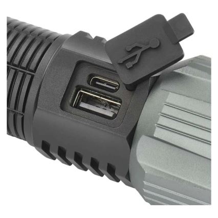 Torcia elettrica ricaricabile in metallo LED/5V 3000 brillante 5000 mAh IP43