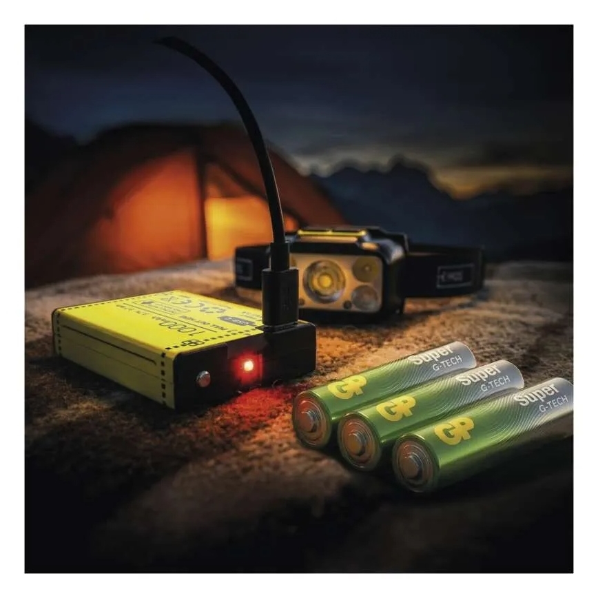 Torcia frontale ricaricabile ad intensità regolabile LED/3xAAA/1000 mAh 3,7V